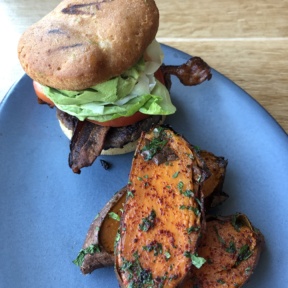 Grass-fed burger from The Little Beet Table