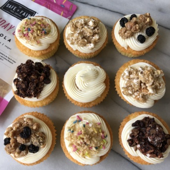 Cupcakes with Safe + Fair granola