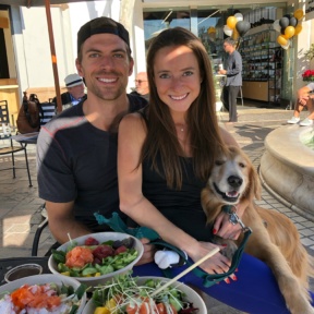 Jackie, Brendan, and Odie at Mainland Poke