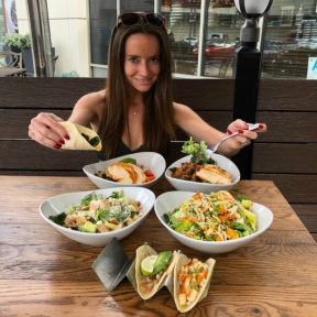 Jackie in Sharky's Mexican Grill in LA