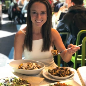 Jackie eating brunch at True Food Kitchen