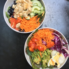 Two gluten-free rainbow salads from Sweet Green