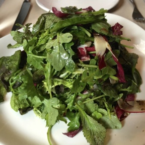 Gluten free mixed greens from RossoPomodoro