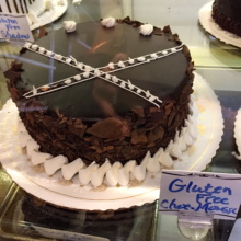 Gluten-free chocolate mousse cake from St. Moritz Pastry Shop