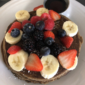Gluten-free vegan pancakes from Cafe Gratitude