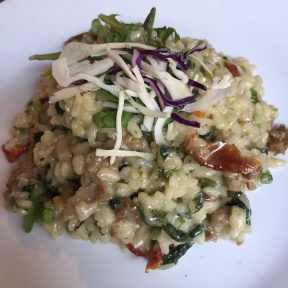 Gluten-free sausage risotto from Risotteria Melotti