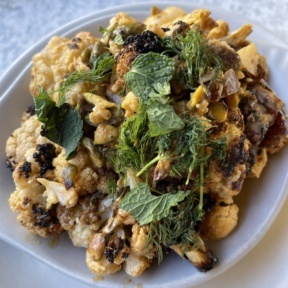 Gluten-free charred cauliflower from True Food Kitchen