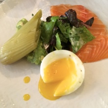Smoked salmon and egg from Upholstery Store: Food & Wine