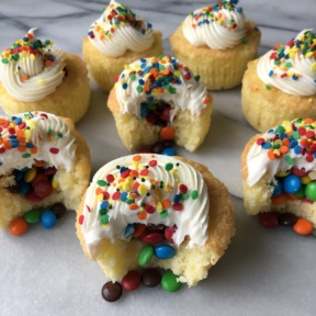 Delicious gluten-free Pinata Cupcakes