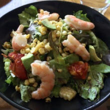 Gluten free shrimp salad at Elm Restaurant in CT