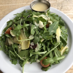 Gluten-free arugula salad from Fratelli Cafe