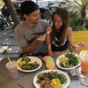 Brendan feeding Jackie at Lemonade