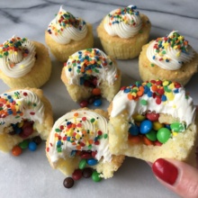Gluten-free Pinata Cupcakes