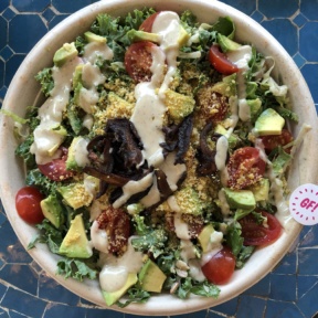 Gluten-free vegan kale Caesar salad from By Chloe