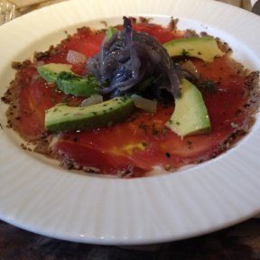 Gluten-free tuna carpaccio from Aquagrill