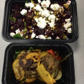 Gluten-free beet salad and veggies from Barbalu