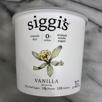 Gluten-free vanilla yogurt by Siggi's