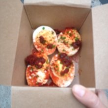 Gluten-free deviled eggs from Cookshop