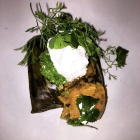 Inside of Gluten-free tamale from Cosme