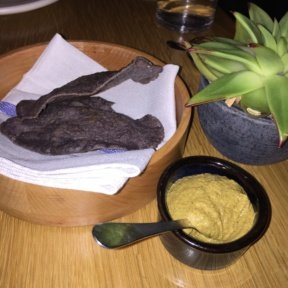 Gluten-free chips and dip from Cosme