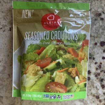 Gluten-free seasoned croutons by Aleia's