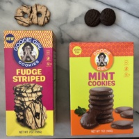 Gluten-free fudge striped and mint cookies by Goodie Girl Cookies