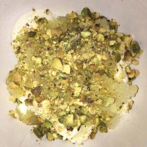 Gluten-free pistachio dessert from Dante