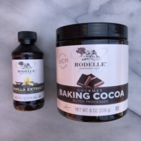 Gluten-free baking cocoa and vanilla extract from Rodelle