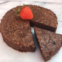 A slice of Flourless Chocolate Cake