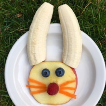 Gluten-free Fruit Easter Bunny food art