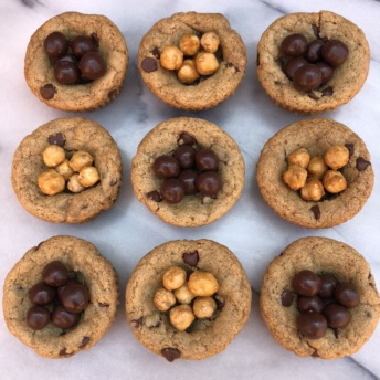 Gluten-free cookie cups with Saffron Road Foods chickpeas