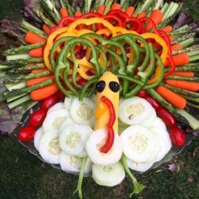 Healthy Veggie Turkey for Thanksgiving food art