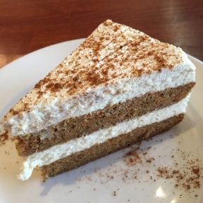 Gluten-free carrot cake from Hugo's