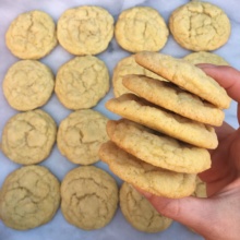 Stack of gluten-free sugar cookies