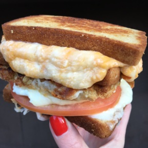 Stack of grilled cheese from Cheese Grille