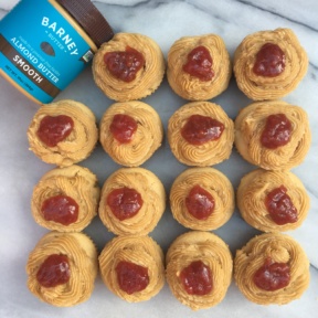 Gluten free almond butter cupcakes with Barney Butter almond butter and jam