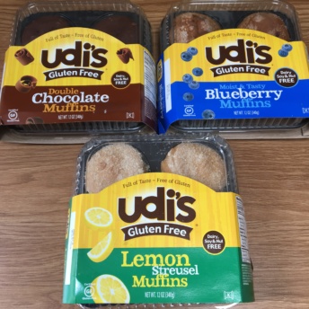 Gluten-free muffins in packages by Udi's