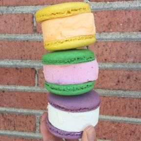 Gluten-free macaron ice cream sandwiches from Poke Me