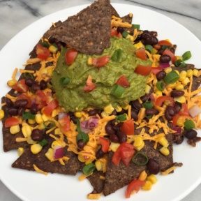 Gluten-free Vegan Nachos with guacamole