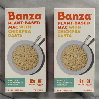 Gluten-free vegan white cheddar mac & cheese by Banza