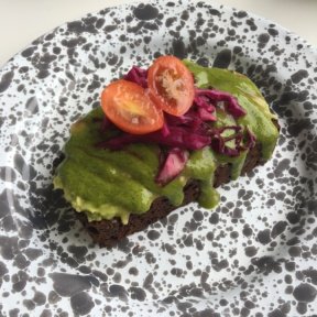 Gluten-free avocado toast from MatchaBar