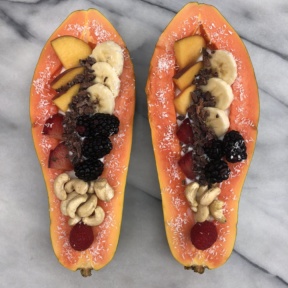 Gluten-free dairy-free Papaya Yogurt Bowls