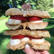 Paleo Bagel with Almond Butter & Fruit