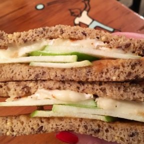 Gluten-free apple and brie sandwich from Penelope