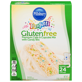Gluten free funfetti cake and cupcake mix by Pillsbury