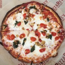 Gluten-free cheese pizza from PizzaRev