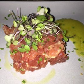 Gluten-free tuna tartare from Print