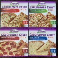 Gluten-free cauliflower crust pizzas by Milton's
