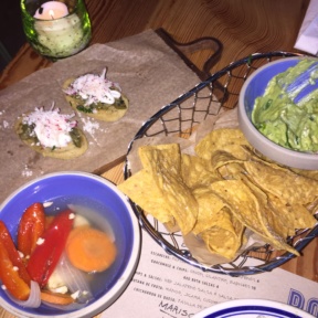 Gluten-free chips and guacamole from Rosie's