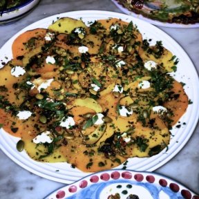 Gluten-free squash carpaccio from Santina